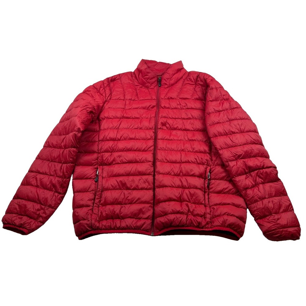 Hawke & Co. Men's Packable Duck Down Red Puffer Jacket Size XL